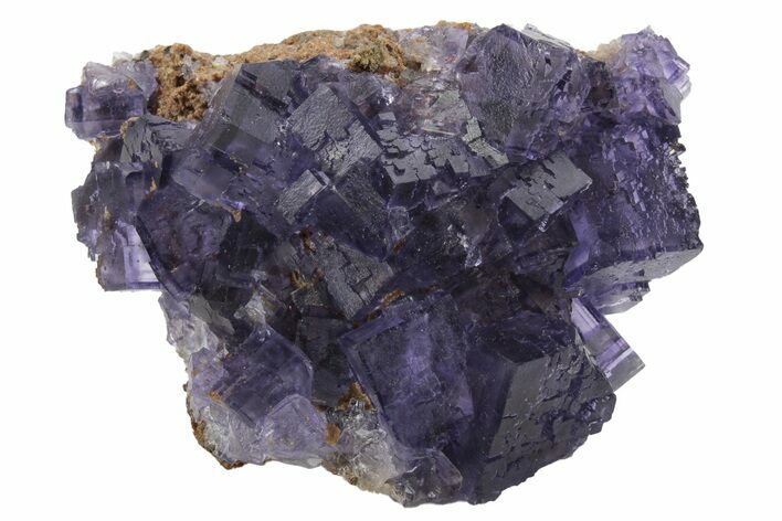 Purple Cubic Fluorite Crystal Cluster - Cave-In-Rock, Illinois #228246